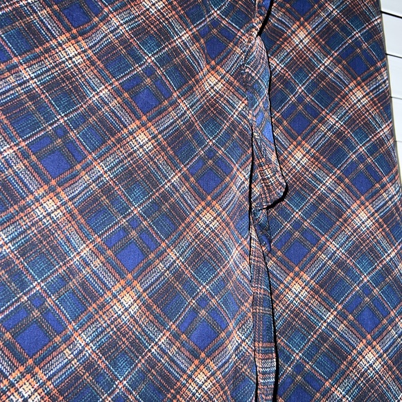 Maurices Blue and Brown Plaid High-Low Skirt - Picture 2 of 7